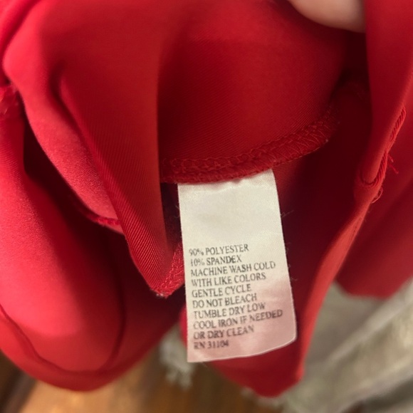 Cynthia Rowley Red Hot Sleeveless Fit Flare Scuba Knit Dress size XL - Picture 3 of 5